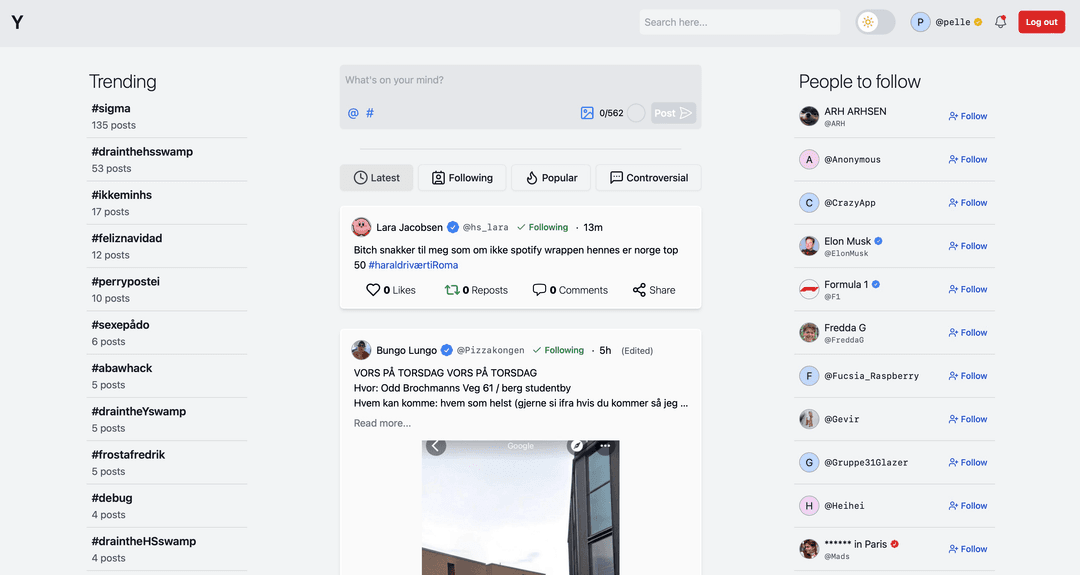 Y - Social Media Platform image